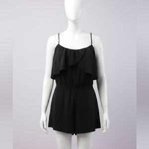 Bebe Black Spaghetti Straps Romper Small